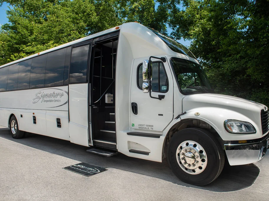 Signature Transportation Services mini coach maintained and ready for service in Nashville